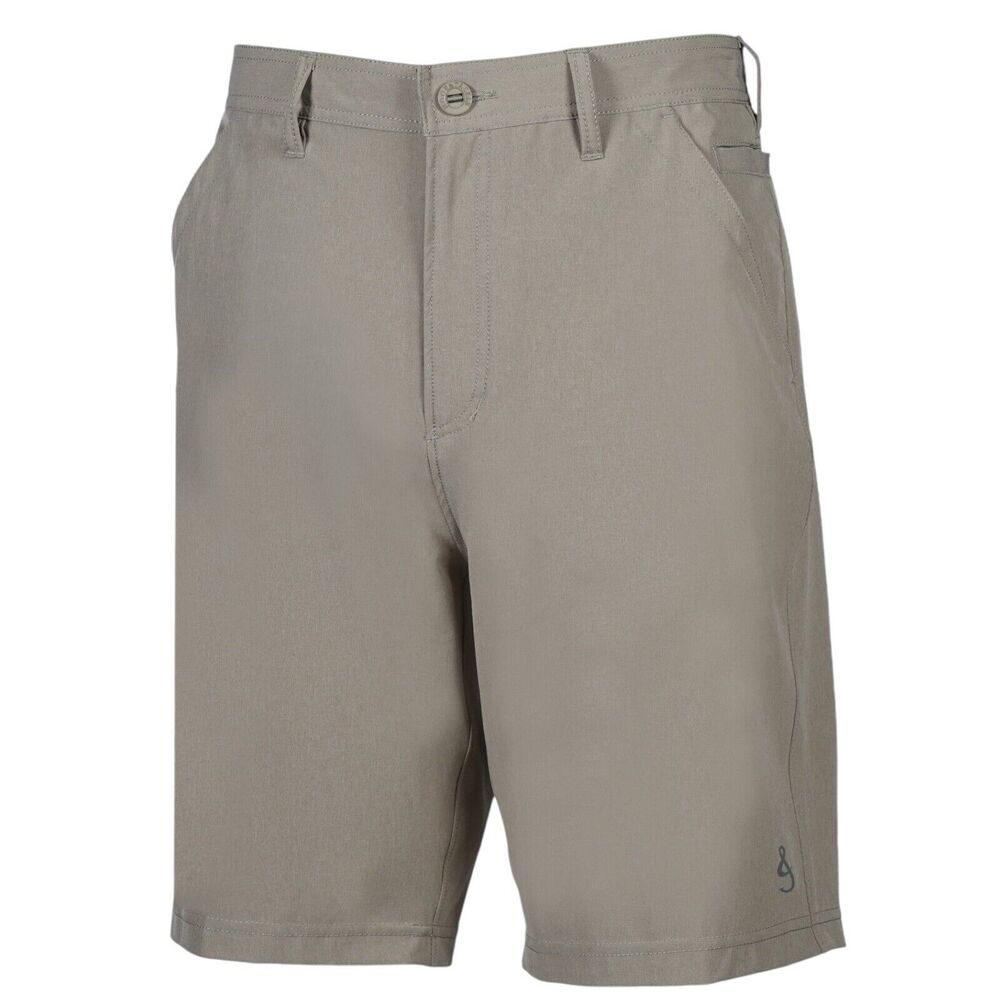 Hook & Tackle Hi Tide Hybrid Performance Stretch Mens‎ Shorts Khaki Sz 32